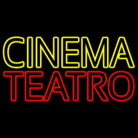 Yellow Cinema Red Teatro Leuchtreklame