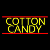 Yellow Cotton Candy Leuchtreklame