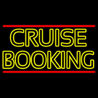 Yellow Cruise Booking Leuchtreklame