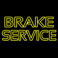 Yellow Double Stroke Brake Service Leuchtreklame