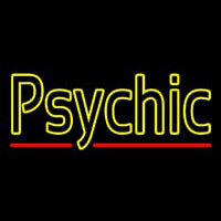 Yellow Double Stroke Psychic Leuchtreklame
