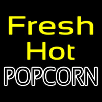 Yellow Fresh Hot White Popcorn Leuchtreklame
