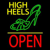 Yellow High Heels Sandal Open Leuchtreklame
