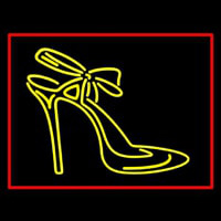 Yellow High Heels With Ribbon Leuchtreklame
