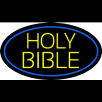 Yellow Holy Bible Leuchtreklame