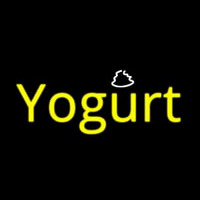 Yellow Horizontal Yogurt Leuchtreklame