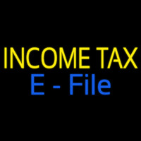 Yellow Income Ta  E File Leuchtreklame