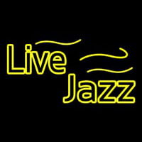 Yellow Live Jazz Leuchtreklame