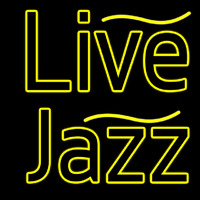 Yellow Live Jazz Leuchtreklame