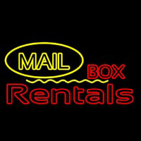 Yellow Mail Block Bo  Rentals Leuchtreklame