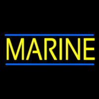 Yellow Marines Leuchtreklame