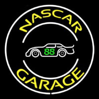 Yellow Nascar Garage Leuchtreklame
