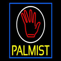 Yellow Palmist Block With Logo Leuchtreklame