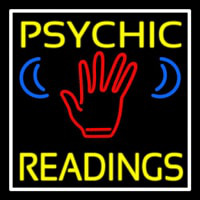 Yellow Psychic Readings With Palm Leuchtreklame