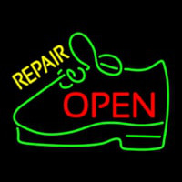 Yellow Repair Shoe Open Leuchtreklame