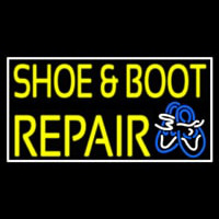 Yellow Shoe And Boot Repair Leuchtreklame