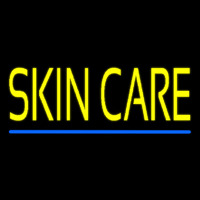 Yellow Skin Care Blue Line Leuchtreklame