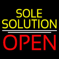 Yellow Sole Solution Open Leuchtreklame