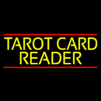 Yellow Tarot Card Reader Block Leuchtreklame