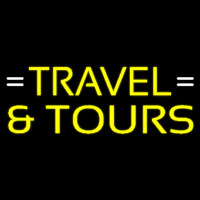 Yellow Travel And Tours Leuchtreklame