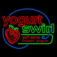 Yogurt Swirl Self Serve Frozen Yogurt Leuchtreklame