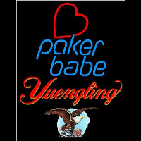 Yuengling Poker Girl Heart Babe Beer Sign Leuchtreklame