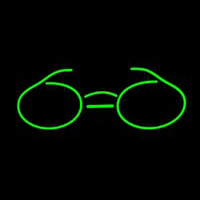 Green Glasses Logo Leuchtreklame