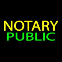 Yellow Notary Public Leuchtreklame
