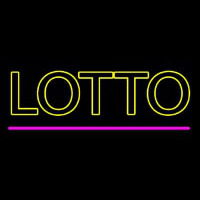 Double Stroke Yellow Lotto Leuchtreklame