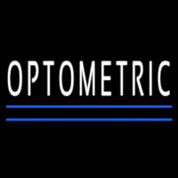 White Optometric Blue Lines Leuchtreklame