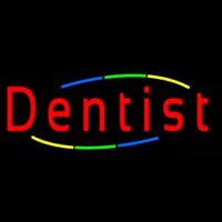 Deco Style Multi Colored Dentist Leuchtreklame