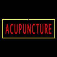 Red Acupuncture Yellow Leuchtreklame