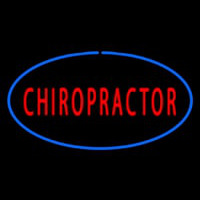 Red Chiropractor Oval Blue Leuchtreklame