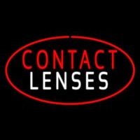 Contact Lenses Oval Red Leuchtreklame