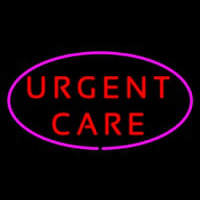 Urgent Care Oval Pink Leuchtreklame