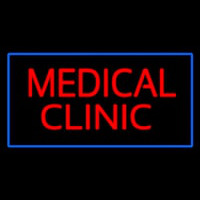 Medical Clinic Rectangle Blue Leuchtreklame