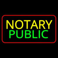 Notary Public Red Border Leuchtreklame