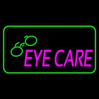 Pink Eye Care Logo Green Border Leuchtreklame