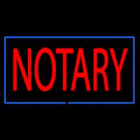 Red Notary Blue Border Leuchtreklame