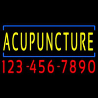 Yellow Acupuncture With Phone Number Leuchtreklame
