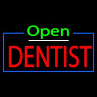 Green Open Red Dentist Leuchtreklame