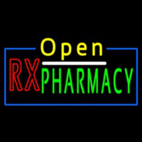 Yellow Open Pharmacy Leuchtreklame