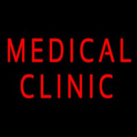 Red Medical Clinic Leuchtreklame
