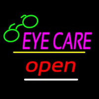 Eye Care Logo Open Yellow Line Leuchtreklame
