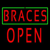 Braces Block Open Leuchtreklame