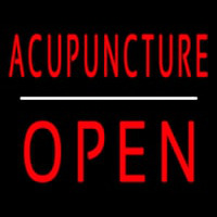 Acupuncture Block Open White Line Leuchtreklame