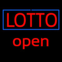 Red Lotto Blue Border Open Leuchtreklame