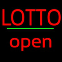 Red Lotto Green Line Open Leuchtreklame