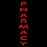 Vertical Red Pharmacy Leuchtreklame