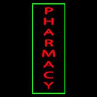 Red Pharmacy Green Border Leuchtreklame